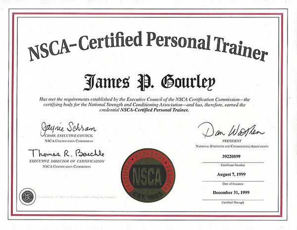 NSCA Certified Personal Trainer Santa Barbara
